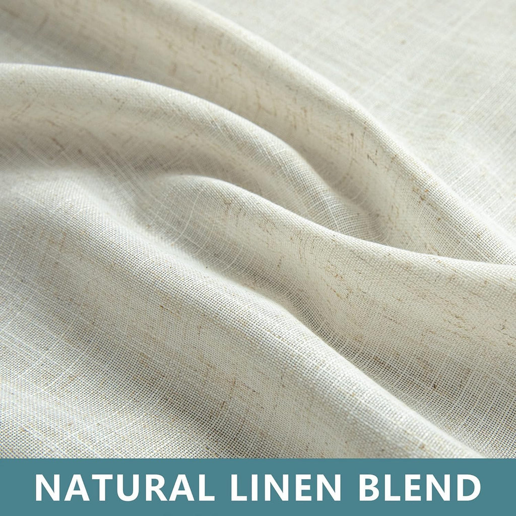 78 Inch Sheer Linen Curtains, Door Curtain for Doorways, Privacy Boho Closet Drapes for Open Closet Accordion Door