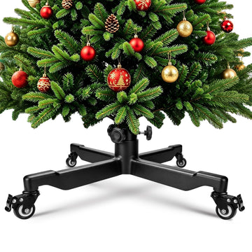 Rolling Christmas Tree Stand Base for Up to 7.5 FT Artificial Trees
