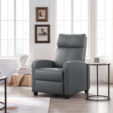 Padded Seat Recliner Chair Set of 2 Single Sofa Recliner for Living Room PU Leather Upholstered Reclining Chair Home