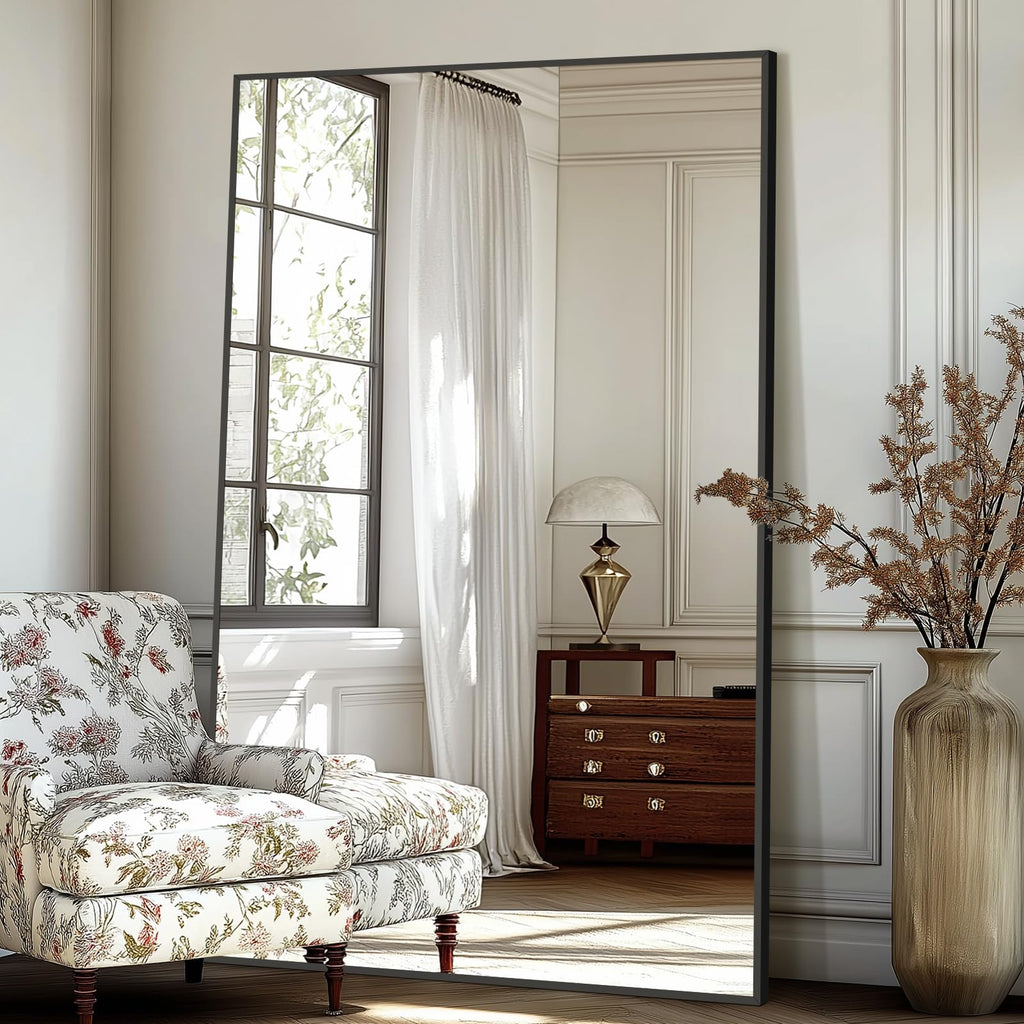 Large Mirror Full Length 72"X44", Oversized Floor Mirror with Stand