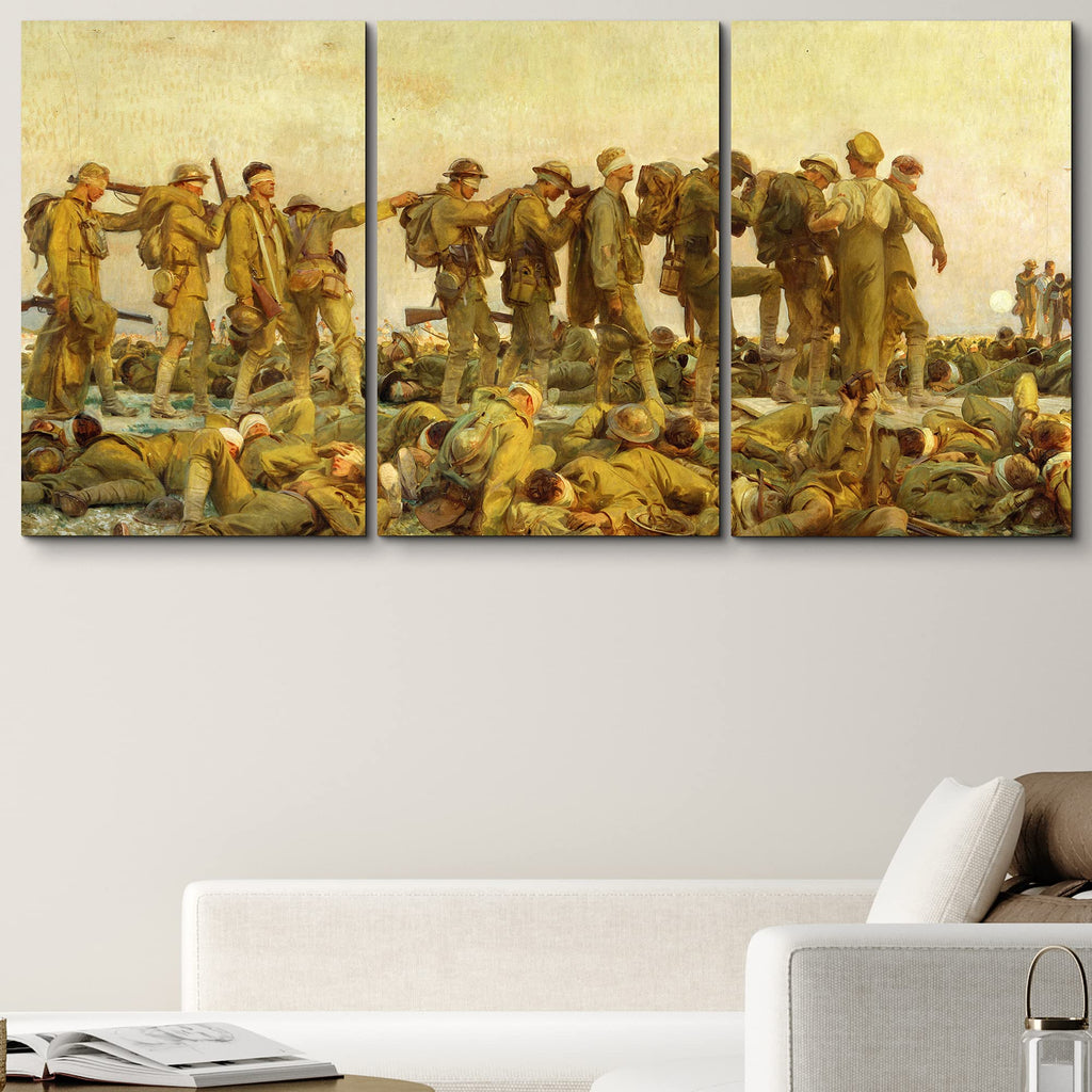 Canvas Print Wall Art Set Gassed, 1919 by John Singer Sargent Cultural Historic Oil Painting Fine Art Reproduction
