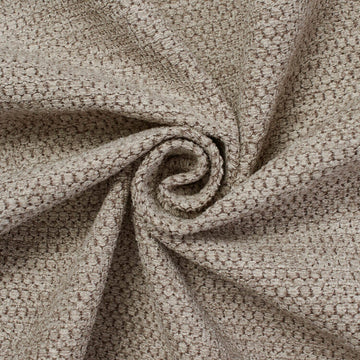 Textured Chenille Jacquard Upholstery Heavy Duty Polyester 58" Fabric by The Yard (Tan, 1 Yard)