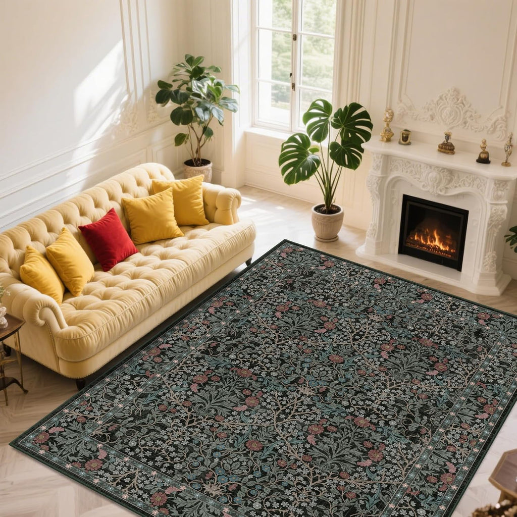 Extra Large 10x14 Area Rug for Living Room, Washable Rugs for Dining Room, Bedroom, Non Slip Stain R