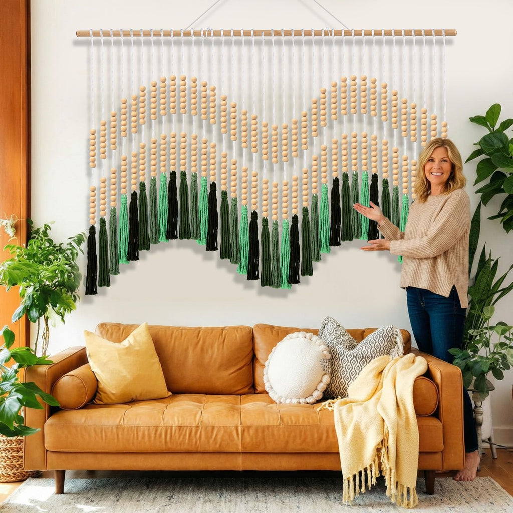 Boho Wall Decor Large Macrame Wall Hanging 59'' W X 42''L, Mixed