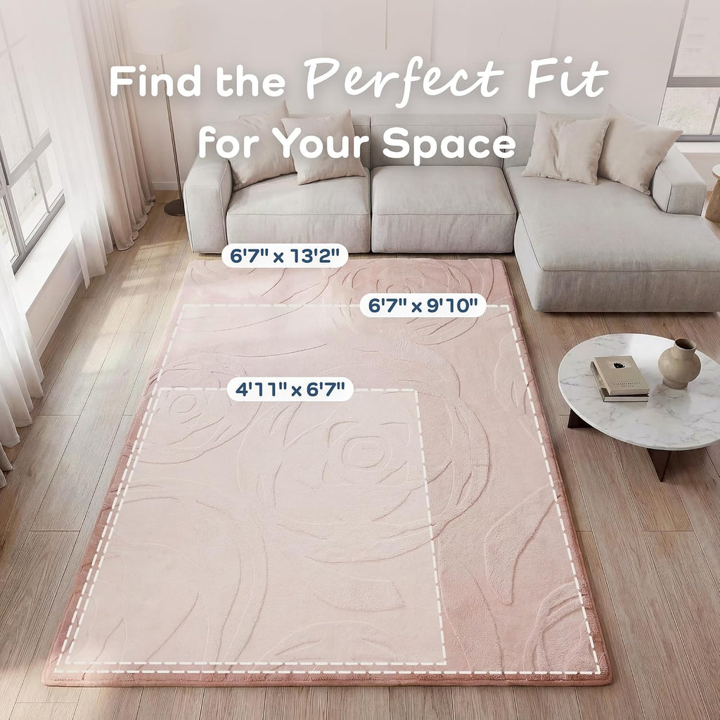 1.3" Thick Baby Play Mat 59x79 Plush Foam Mats for Baby (Pink)