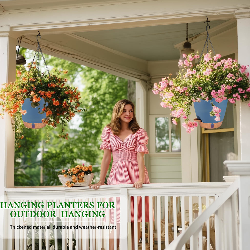 Hanging Planters for Indoor Plants 8 Inch, 2 Pack, Self Watering