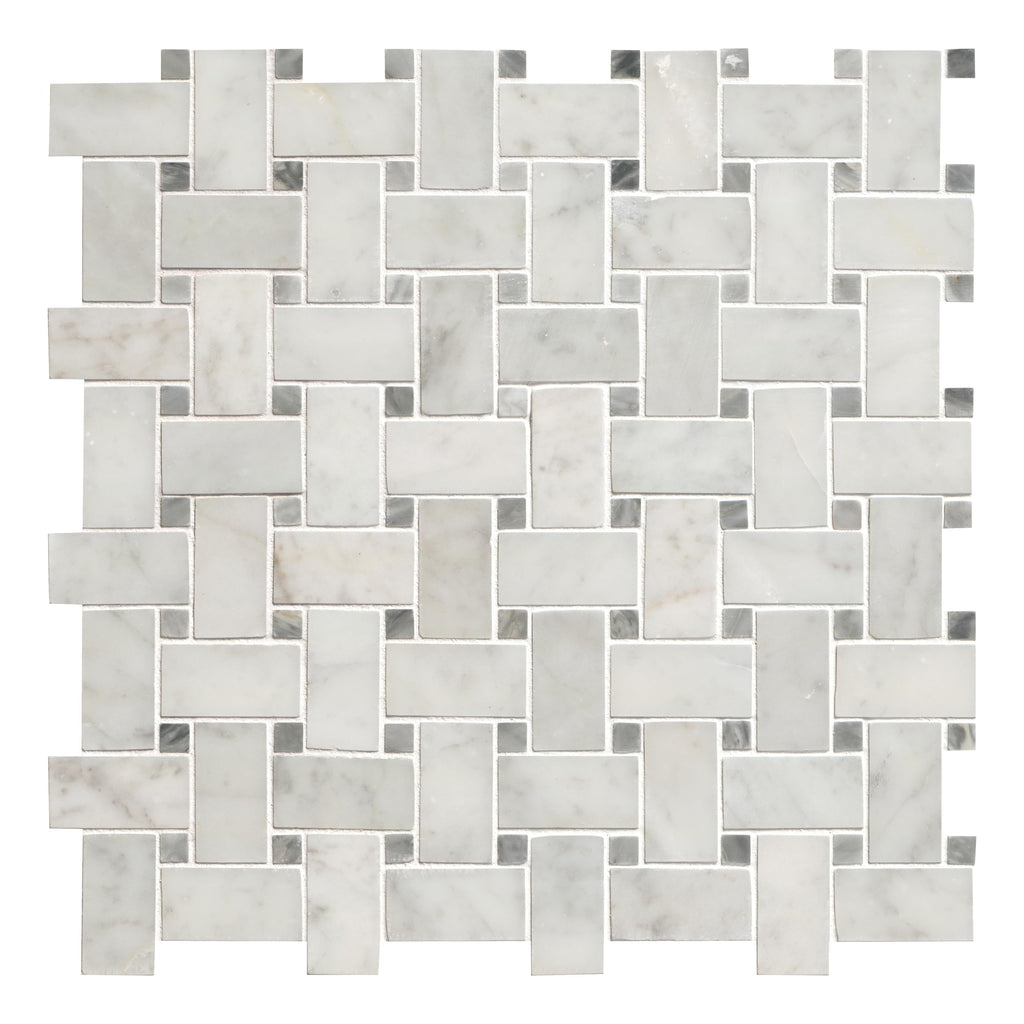 Marble Floor Wall Tile | Carrara White | 12" x 12"