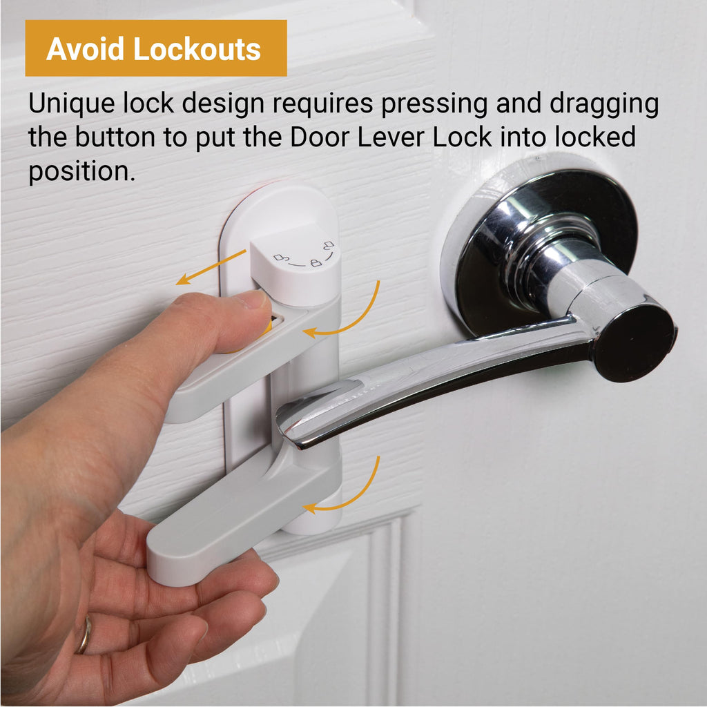 Door Lever Lock for Petproof & Childproof, 2 Pack