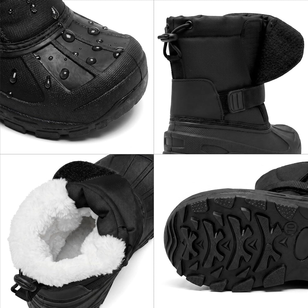 Kids Winter Snow Boots Waterproof Boys Girls Faux Fur Toddler Boots