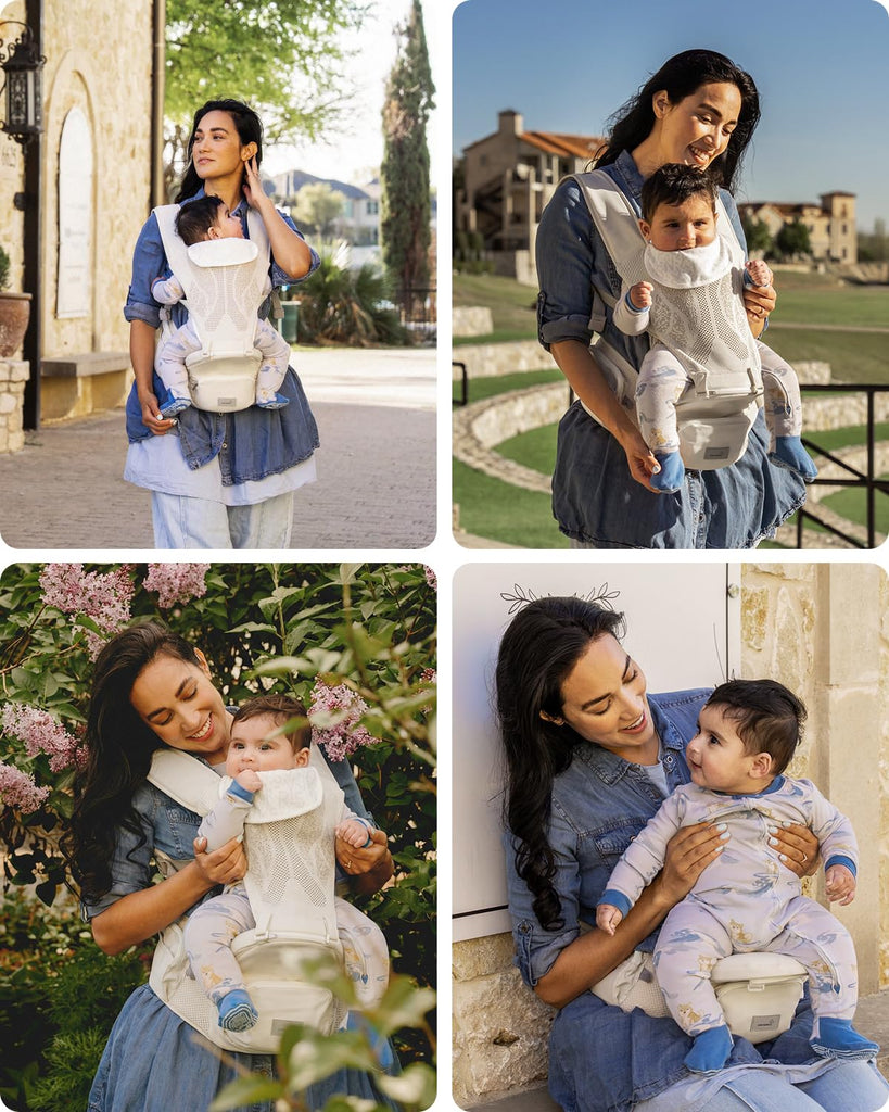 Safety-Certified 3D Knit Baby Carrier Newborn to Toddler, Beige
