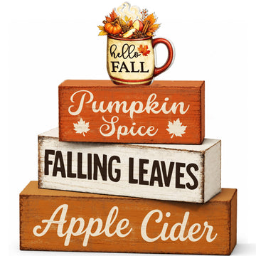 Fall Decorations, Thanksgiving Table Decor Maple Leaf Wooden Sign