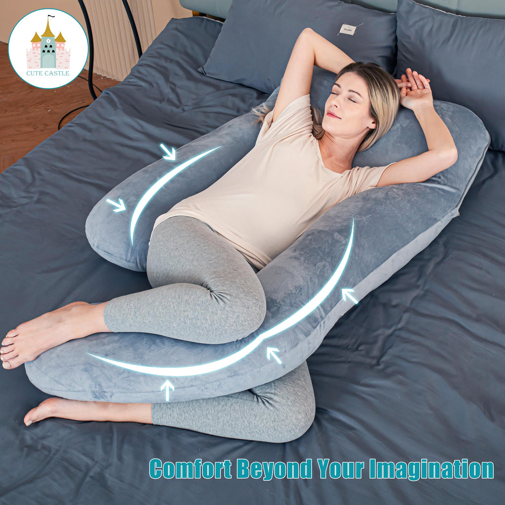 Pregnancy Pillows, Soft U-Shape Maternity Pillow with Removable Cover - Full Body Pillows for Adults Sleeping