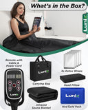 Lunix LX17 Infrared Sauna Blanket, Portable Sauna Bag for Relaxation, Detox & Stress Relief, Adjustable Heat 77