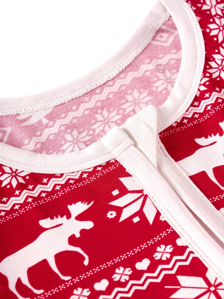 Family Christmas Matching Sets Long Sleeve Crewneck Holiday Graphic Cute Festival Outfits(Red|Reindeer&Chistmas