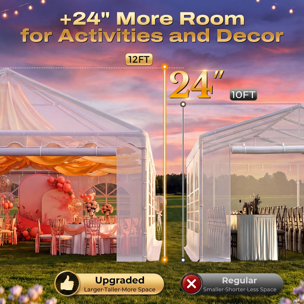 20x20 Heavy Duty West Coast Frame Party Tent, with Sides