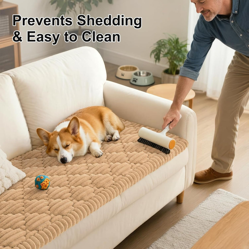 Couch Cover for Dogs Washable, Non Slip Fuzzy Pet Sofa Protector