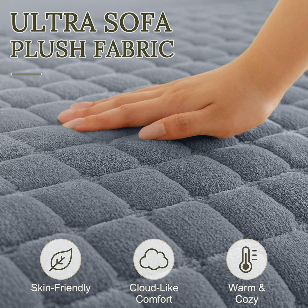Velvet Couch Cover for Dogs, Non Slip Soft Sofa Protector for Pets