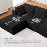 107'' Modular Sectional Sofa, L Shaped Cloud Couch for Living Room