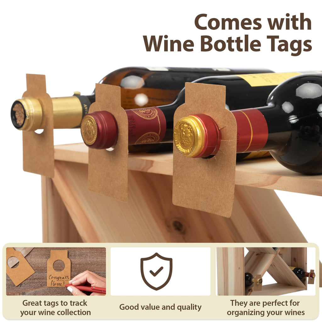 Stackable Wine Rack 48 Bottle Liquor Display Storage Cube Free Standing Floor Wine Cabinet for Cellar & Kitchen