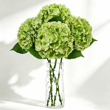 4 PCS Real Touch Green Hydrangea Artificial 20.5"
