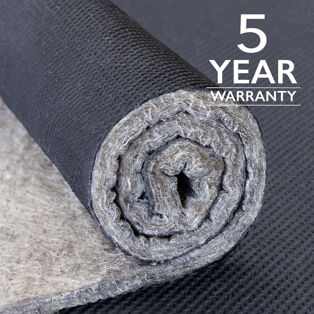 Eco-Complete - 8'x10' - 1/2" Thick - Premiere Felt and Rubber Non-Slip Rug Pad, Made in USA, Low VOCs, 5-Year Warranty - Set of 80