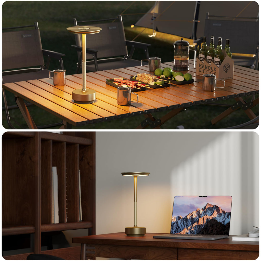 2 Pack Rechargeable Cordless Table Lamp, 5000mAh Battery Table Light