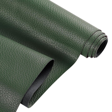 Faux Leather Fabric by The Yard, 55" W, Green