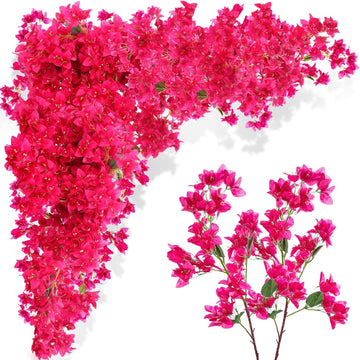 Artificial Bougainvillea Bulk Silk Flower, Rose Red - Set of 16