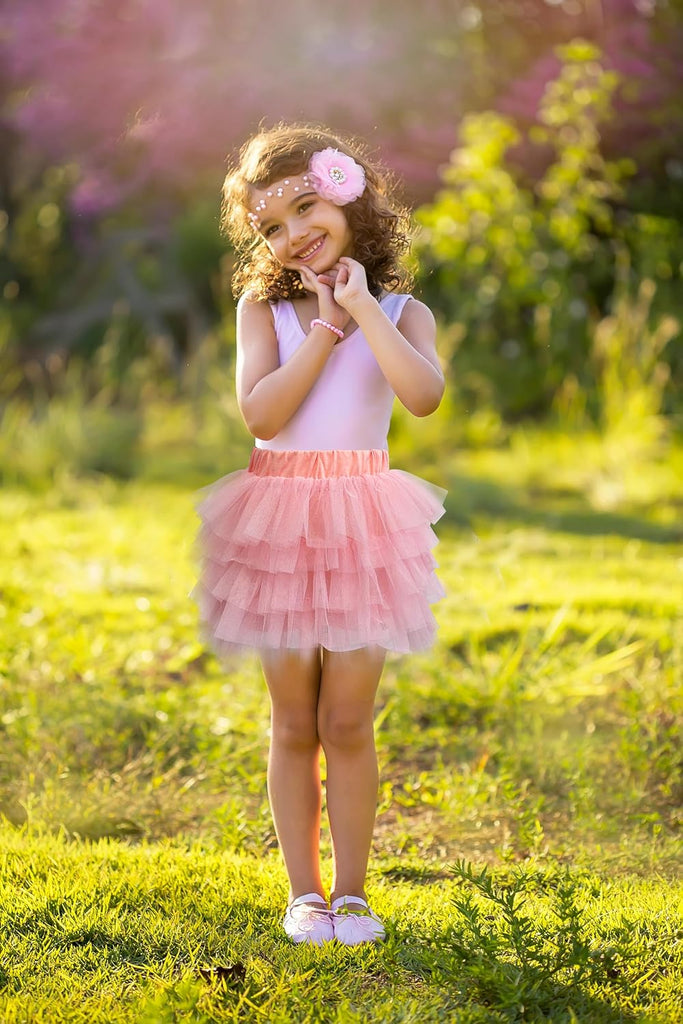 6 Layered Tutu Skirt for Girls Princess Tulle Dance Skirts Toddler Girl Ballet Tutu Skirt
