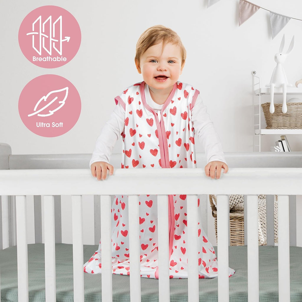 3 Pack Baby Sleep Sack 100% Rayon Cotton Baby Sleeping Bag Way Zipper Toddler Wearable Blankets Comfy