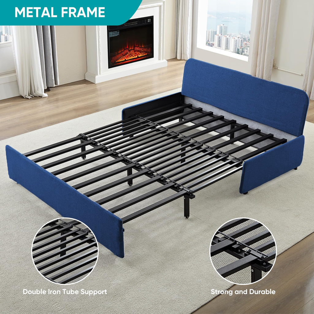 2 in 1 Queen Size Sleeper Chair Pull Out Sofas Couch with Pullout Beds, 43" W Convertible Guest Sleepers Chair Bed