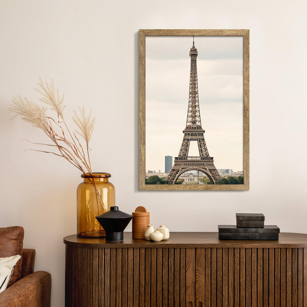 24x36 Poster Frame Natural Woodgrain Brown, for Wall Mount, 1 Pack