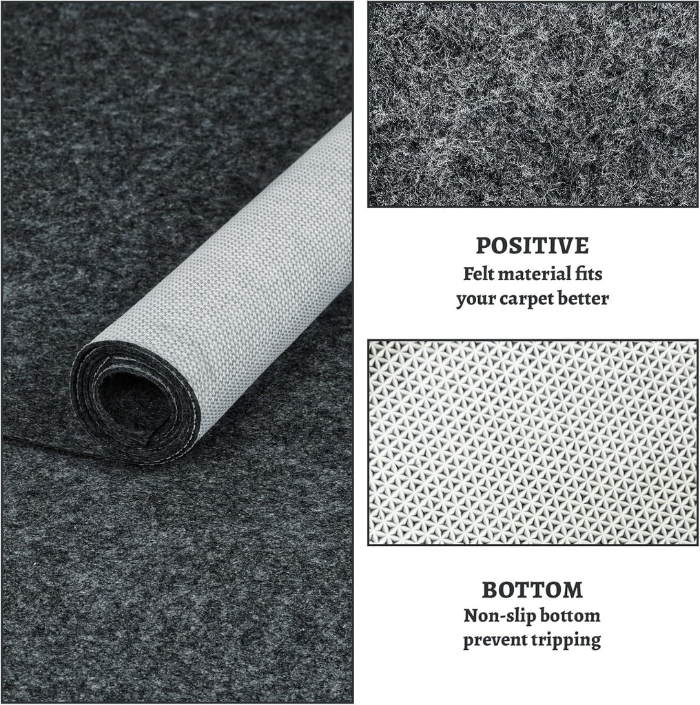 100% Waterproof Rug pad, 5x7 ft Area Rug Non-Slip Rug Pads, Carpet Pads for All Floors and finishes, Felt pad - Set of 35