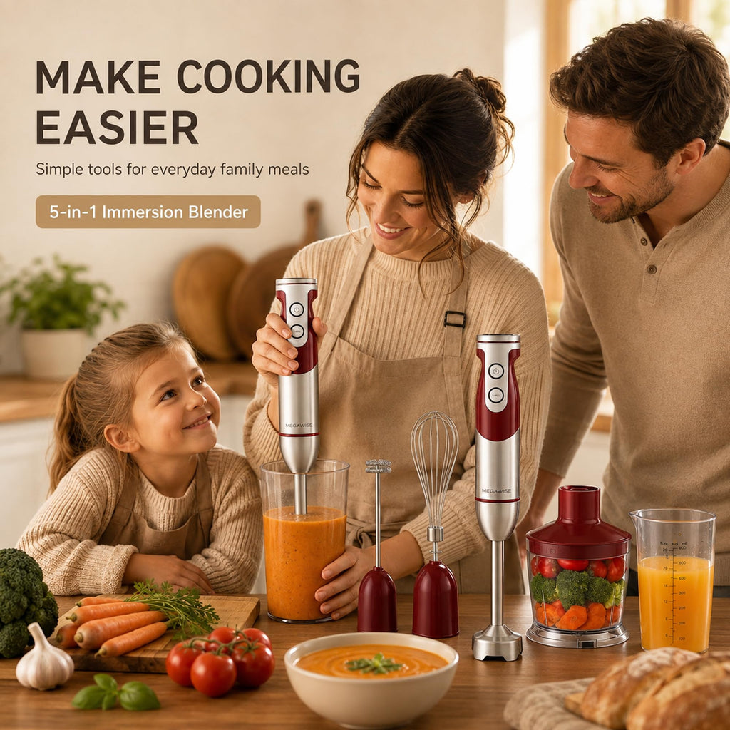 Hand Blender, 1000W Immersion Blender, 5-in-1 Multi-Function