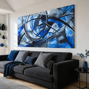 Abstract Wall Art Decor Oversized Wall Art Pictures Abstract Canvas Art Wall Decor Modern Large Blue Wall Art Prints