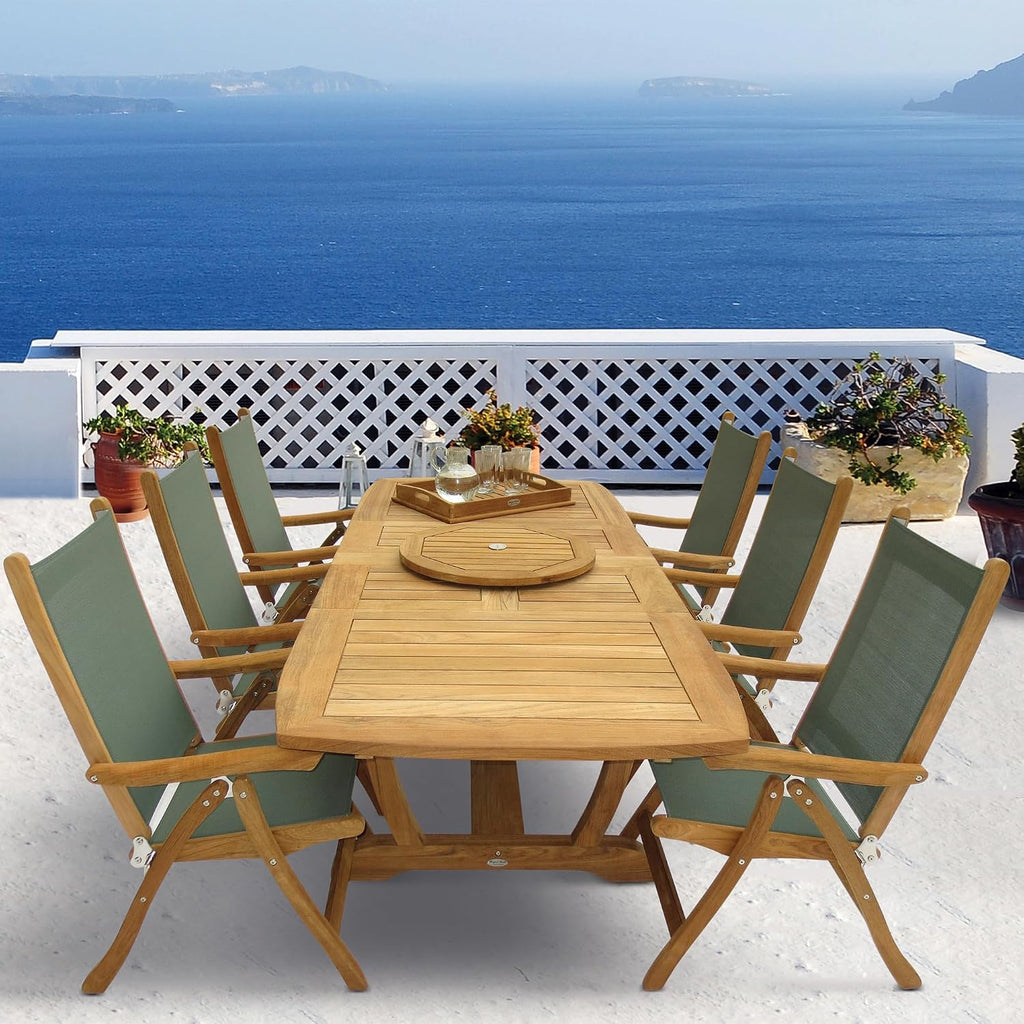 Gala Double Leaf Expansion Teak Table, 64/80/96-Inch