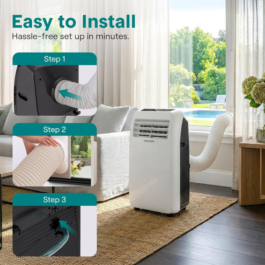 Small Air Conditioner Portable 12,000 BTU with Built-in Dehumidifier - Portable AC Unit for Rooms up to 550 sq ft
