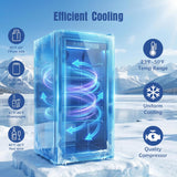 Beverage Refrigerator, 160 Can Mini Fridge Glass Door for Soda, Beer or Wine wit