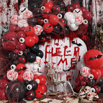 Scary Bloody Halloween Balloon Garland Arch Kit, Halloween Decor