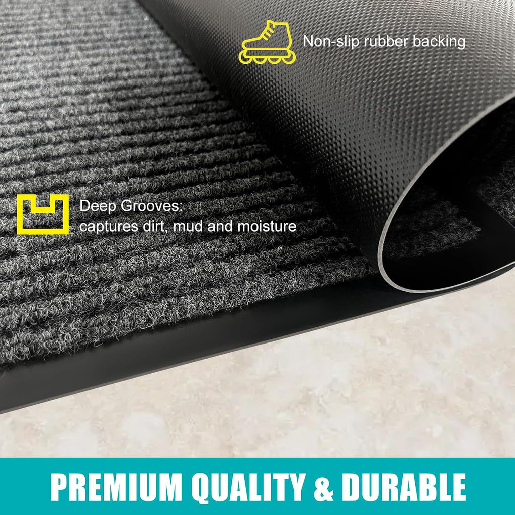 2'x3' Front Door Mat Heavy Duty Indoor Outdoor Door Mat Non-Slip | Doormat Stain and Fade Resistant Commercial Floor