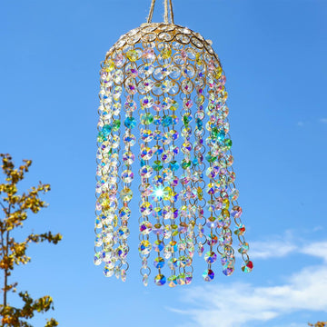 12'' Crystal Suncatchers Window Hang Wind Chime Garden Porch