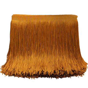 6" Brown Fringe Trim Tassel Sewing Trim for Clothes Accessories Latin Wedding Dress DIY Lamp Shade - 10 Yards