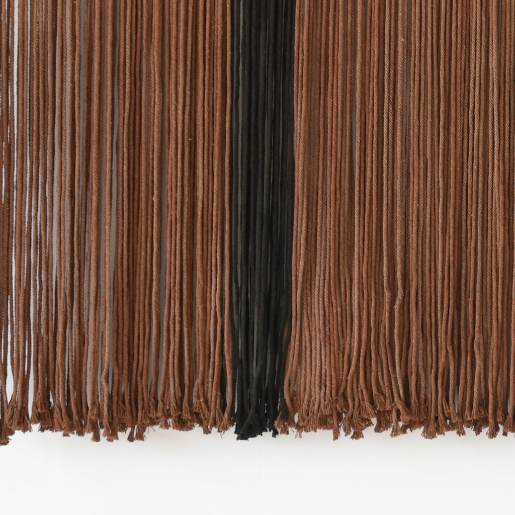 Macrame Wall Hanging Large Dip Dyed Brown Boho Fiber Art Decor 57"W*35"L