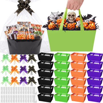 24 Pack Halloween Boo Basket For Gifts Empty Bulk