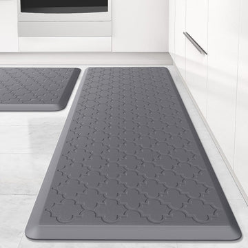 Kitchen Mat 2 PCS Cushioned Anti-Fatigue Floor Mat Standing Mat | 0.47" Thick Cushioned Memory Foam, Water Resistant
