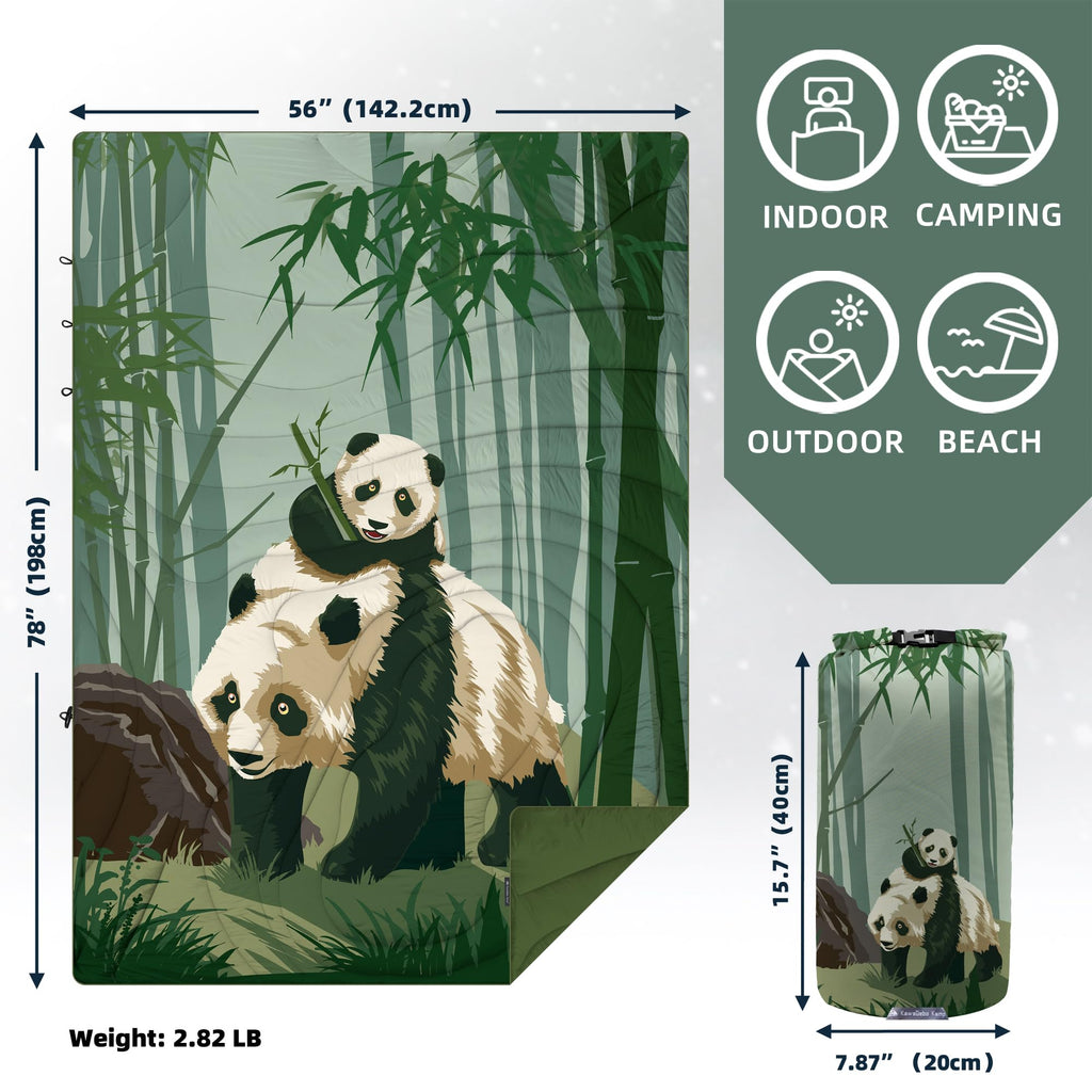 Large Puffy Camping Blanket Lightweight 78"x 56"