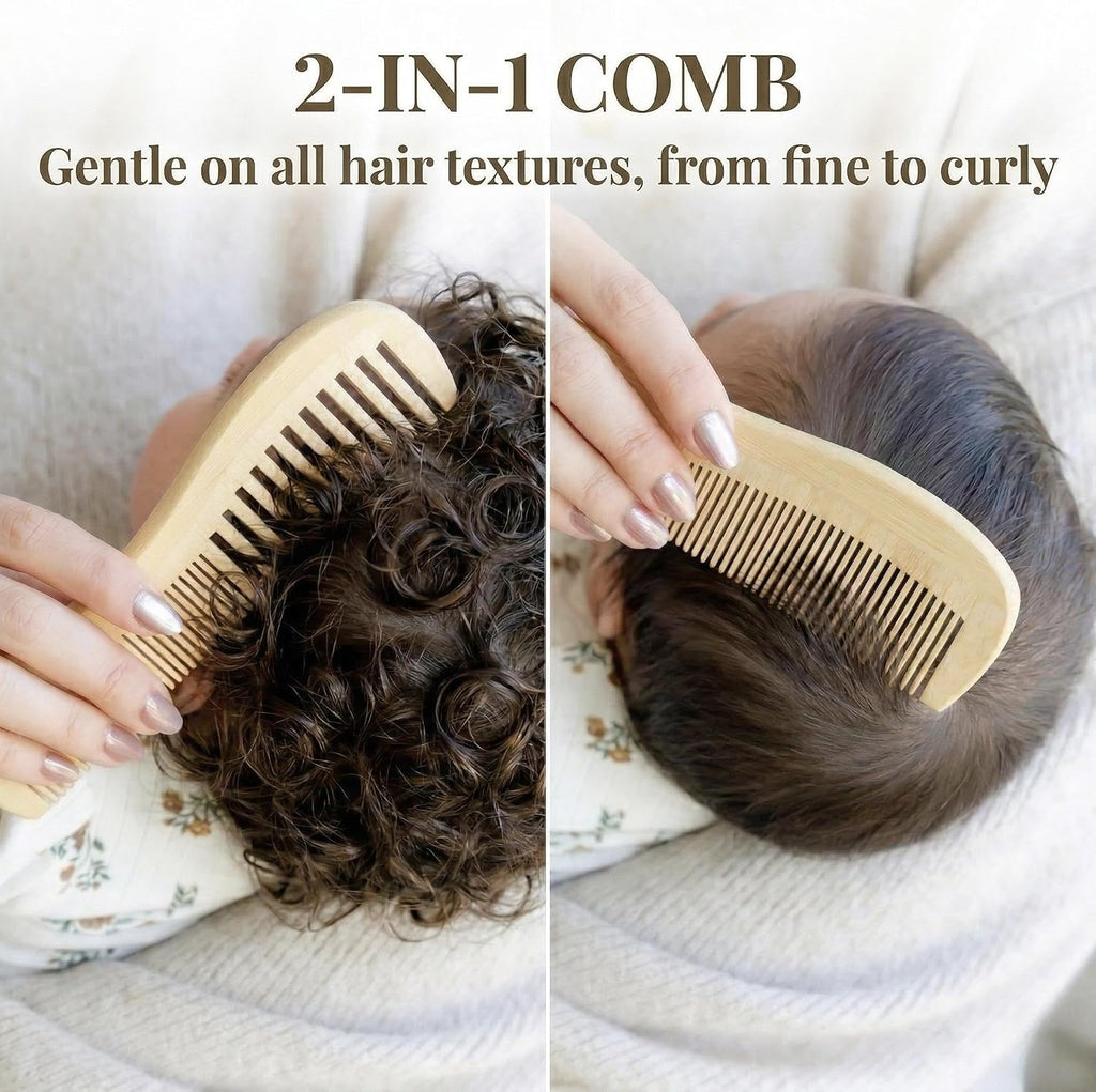 Hair Brush & Cradle Cap Brush, Newborn Grooming Kit