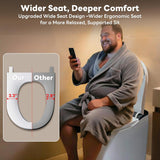 Smart Toilet with Built-In Bidet, Foam System, Temperature-Controlled Heated Seat, Instant Warm Water, Full-Seat Sensor, Auto Open and Close, Foot Sensor, Auto Deodorizer, Remote Control