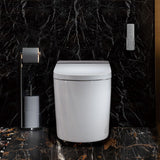Smart Toilet,Auto Open & Close,Foot Sensor Operation,Auto Flush,Heated Seat,Tankless One Piece Elongated Toilet,T-0099