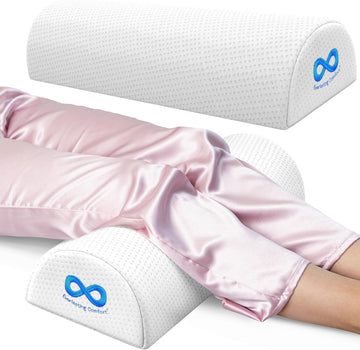 Under Knee Pillow for Back Sleeping - Memory Foam Half Moon Leg Bolster Pillow for Back Pain, Thoracic Support